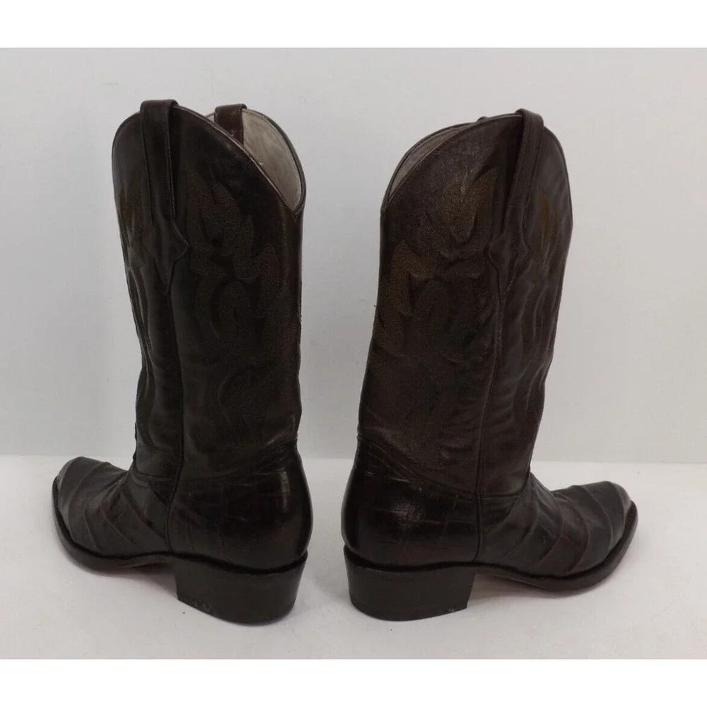 El Buitre Alligator Collection Cowboy Boots Western Vaquero Men's Size 9 USA - Picture 6 of 11